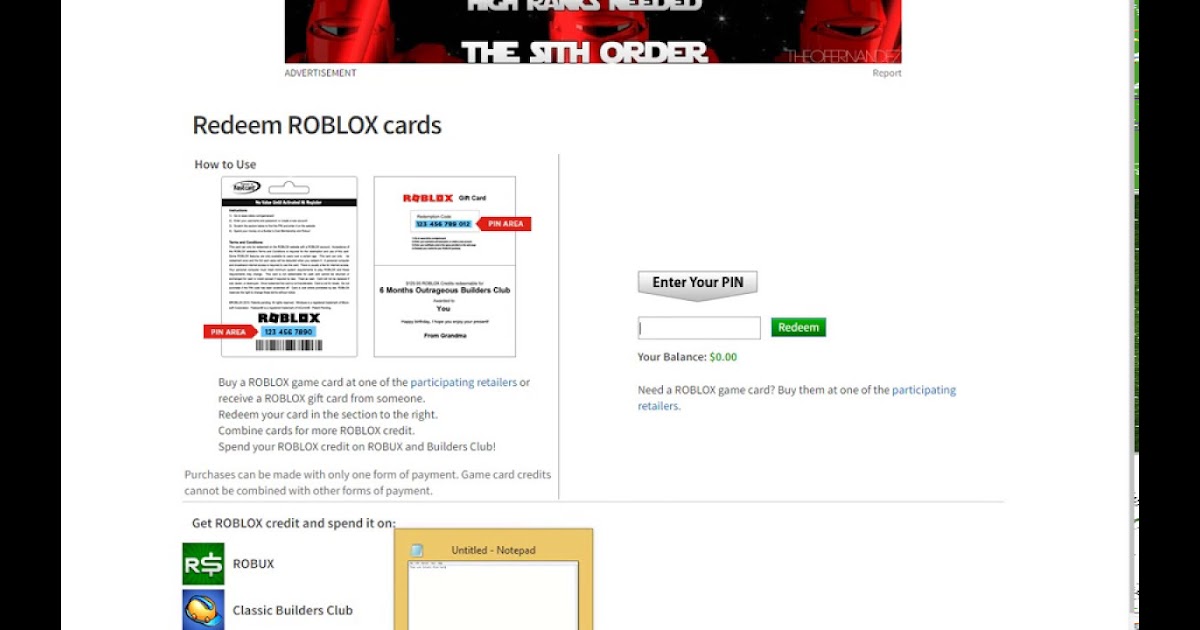 Www Roblox Com Game Card Website - www robux.com/redeem