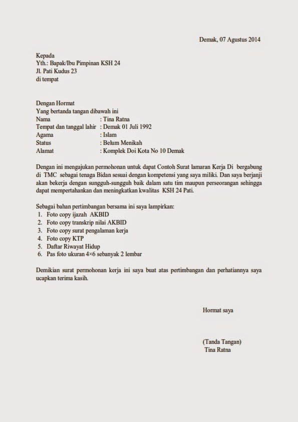 Berikut ini beberapa contoh surat lamaran kerja di rumah sakit lengkap serta bentuk.doc nya. Contoh Surat Lamaran Pekerjaan Ke Rumah Sakit Mudah