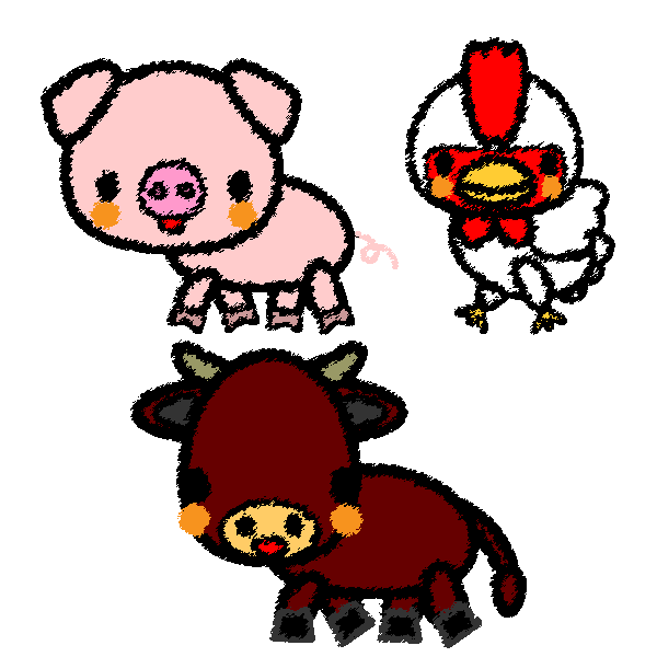 動物の画像について 最高手書き 肉 イラスト かわいい