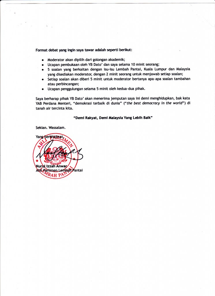 Surat Rasmi Jemputan Menteri Besar - Rasmi Sub