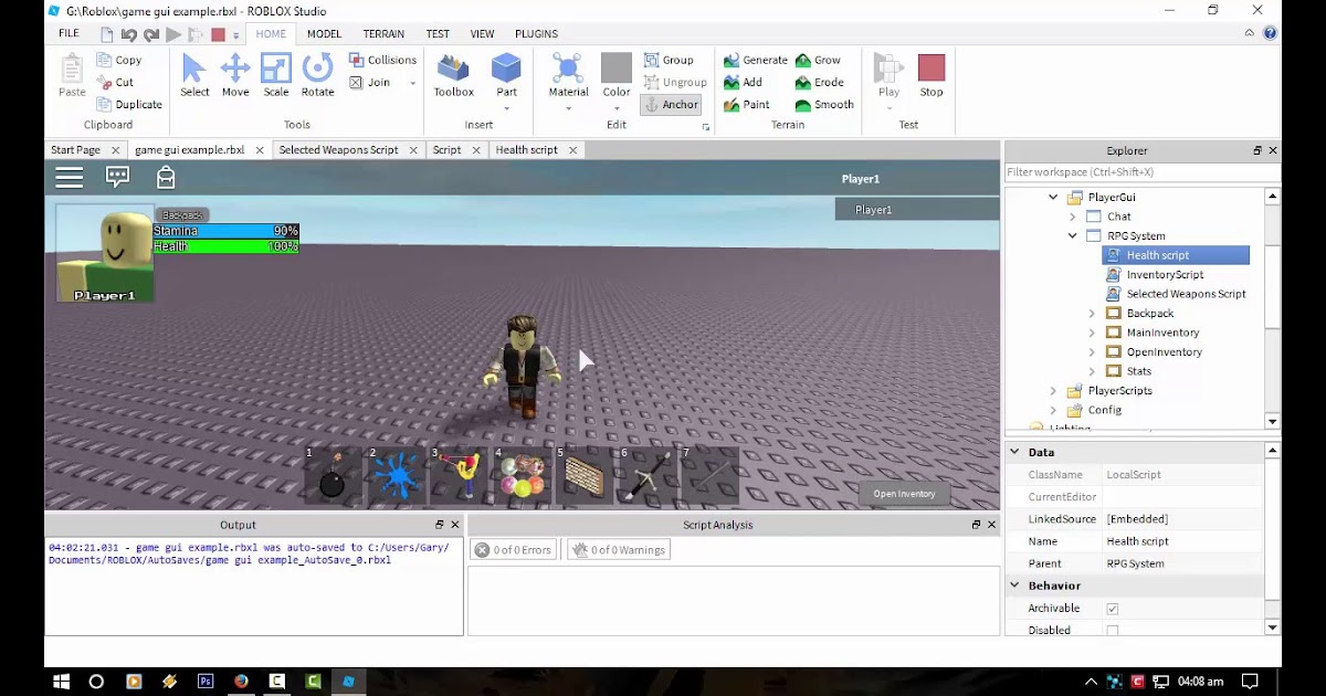 Roblox Overhead Gui Tutorial - overhead gui script roblox pastebin