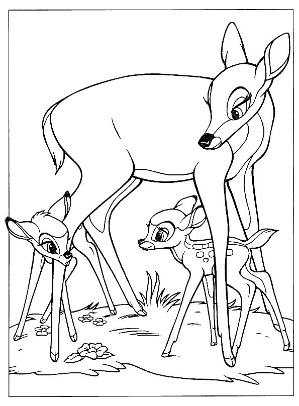 De kerstman op zijn slee. Kids N Fun Kleurplaat Bambi Bambi Feline En Z N Moeder