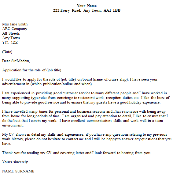 Application letter sample format seaman apprenticeship. Cruise Ship Job Cover Letter Example Icover Org Uk Icover Org Uk