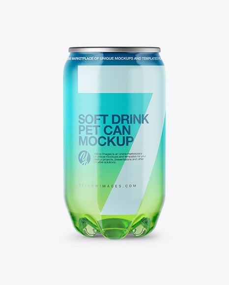 Download PET Can with Green Drink Packaging Mockups