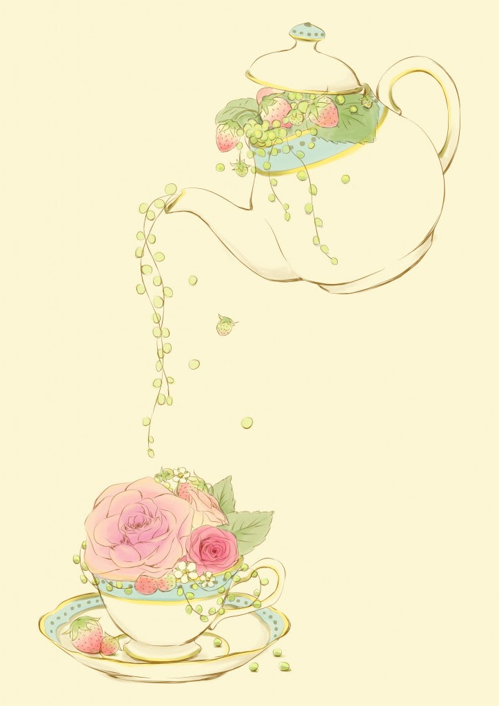 美しい花の画像 心に強く訴えるかわいい ティー カップ イラスト