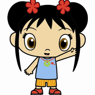 Little Chinese Girl Cartoon Character
