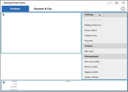Using Samsung Printer Center