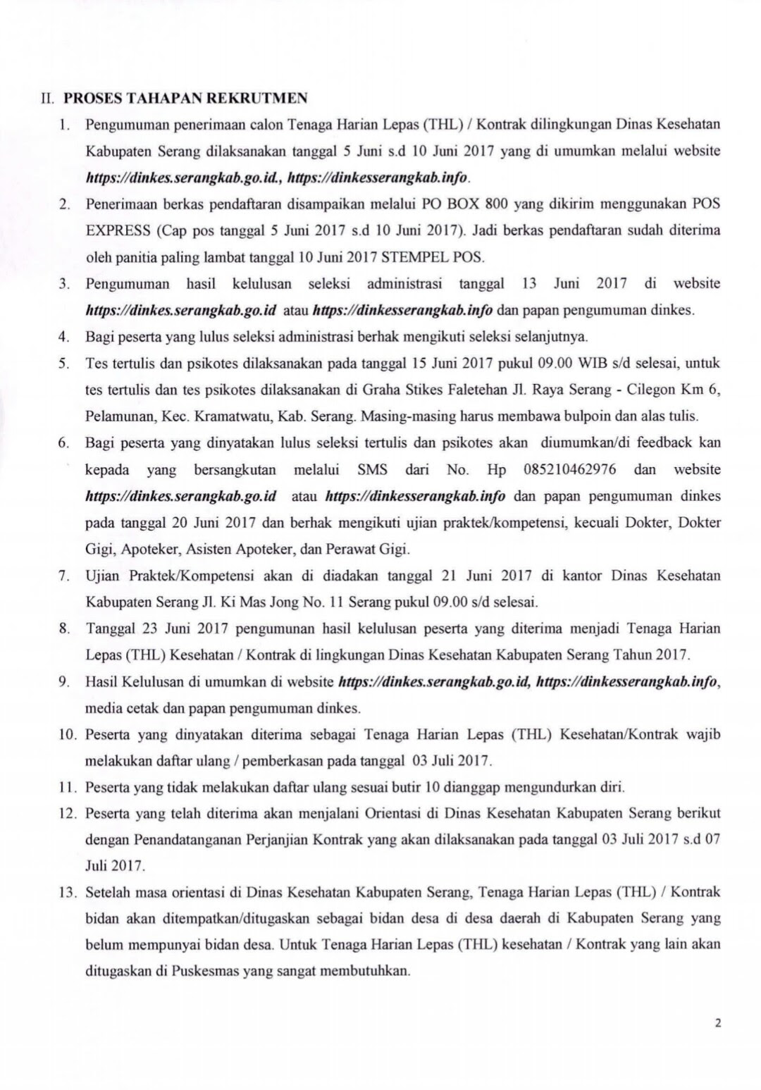 Lowongan Kerja Semua Jurusan di Dinas Kesehatan Kab ...