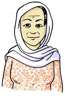 23 Gambar Kartun  Muslimah Nenek 