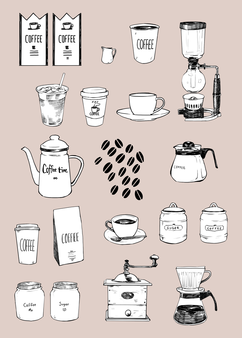 ユニークコーヒー イラスト おしゃれ ディズニー帝国
