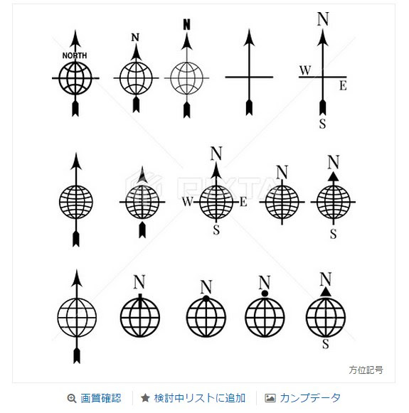 最新おしゃれ 方角 記号 最高の壁紙コレクション