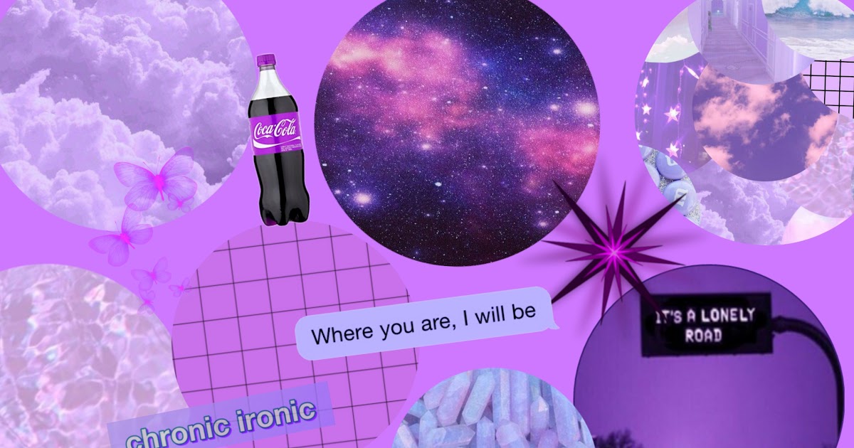 Popular Tumblr Purple Aesthetic  Stickers Image Desain  