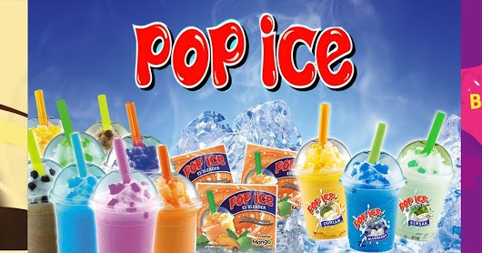 Kreasi Spanduk  Pop Ice contoh desain  spanduk 