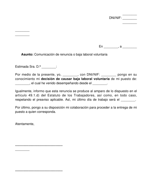 Carta De Renuncia Empleada Domestica - Quotes About v