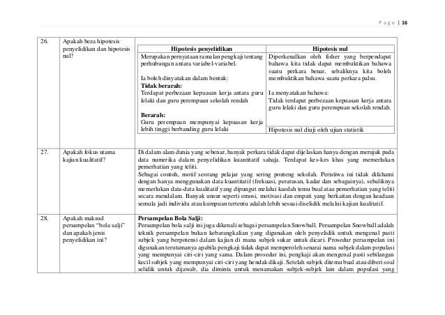 Contoh Soalan Ujian Hipotesis - Nice Info d