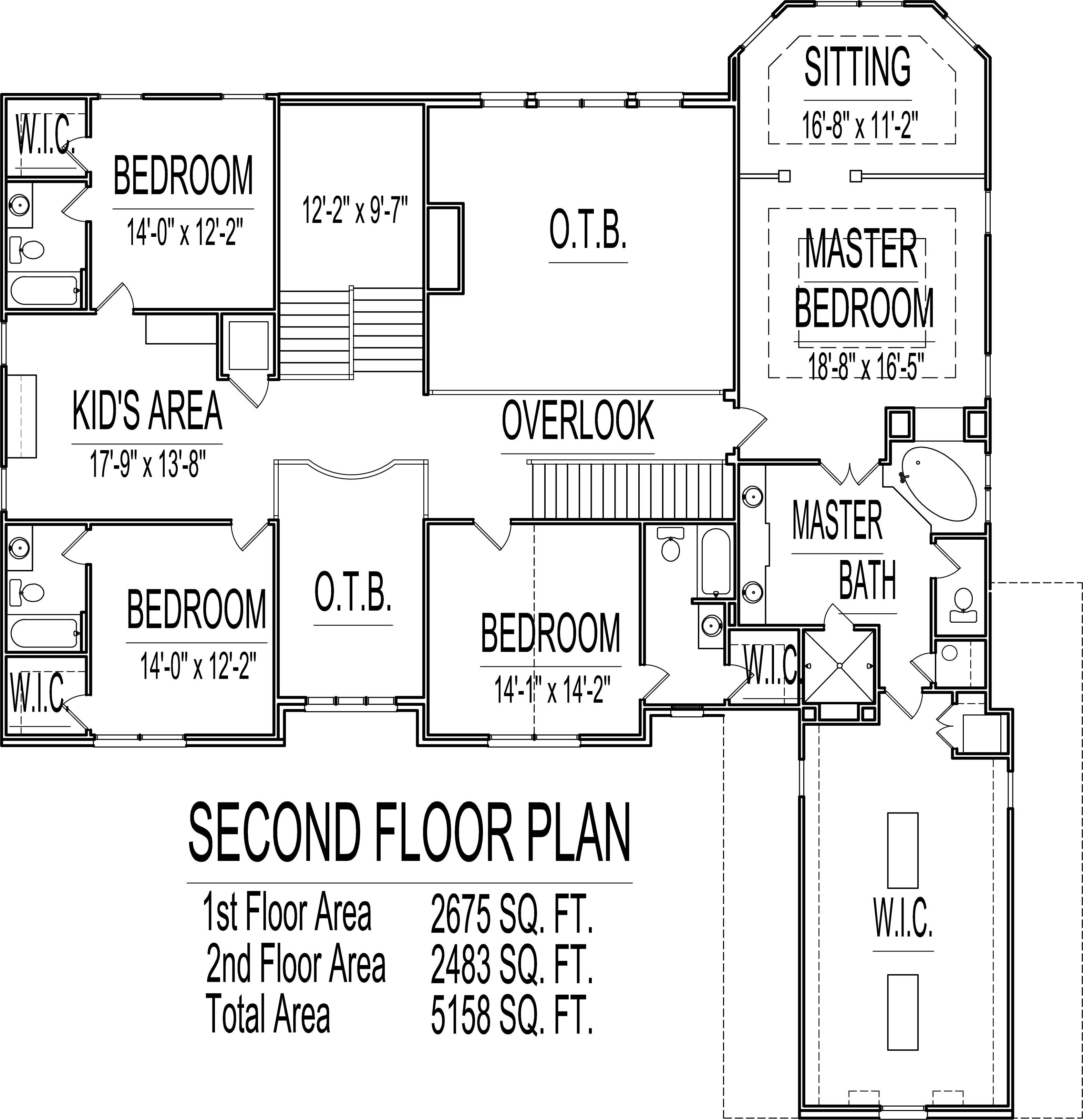 A minimum 5 set plan package must be purchased within 90 days for a license to build plan set; 5000 Sq Ft House Floor Plans 5 Bedroom 2 Story Designs Blueprints