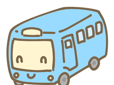 最高のイラスト画像 手書き 簡単 かわいい バス イラスト