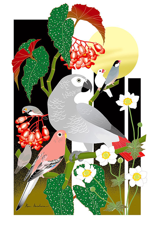 綺麗な花 イラスト かっこいい 日本のイラスト