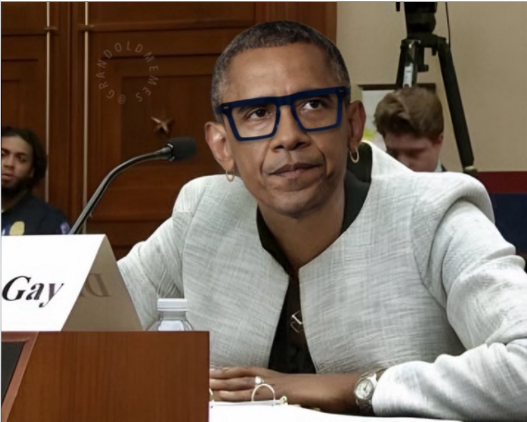 Photoshopped image of President of Harvard looking like Obama.