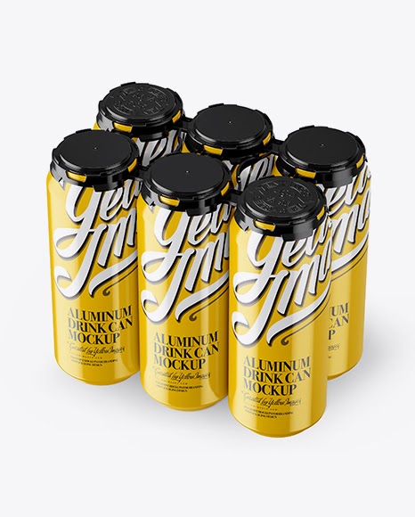 Download Pack with 6 Glossy Aluminium Cans with Plastic Holder ...