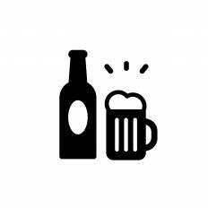 ビール イラスト 白黒