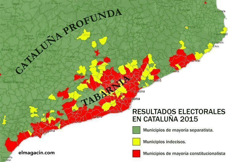 Mapa de municipios de Tabarnia. El Magacín.