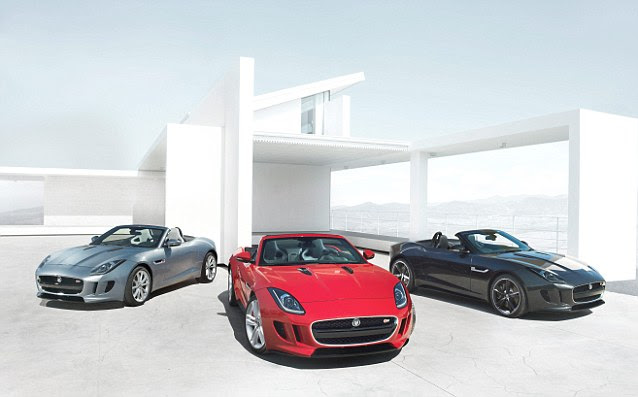 The 'Porsche buster': Jaguar's new two- seater F-Type roadster, the spiritual successor to it's iconic E-Type sports car, has been released 50 years after the original went on sale