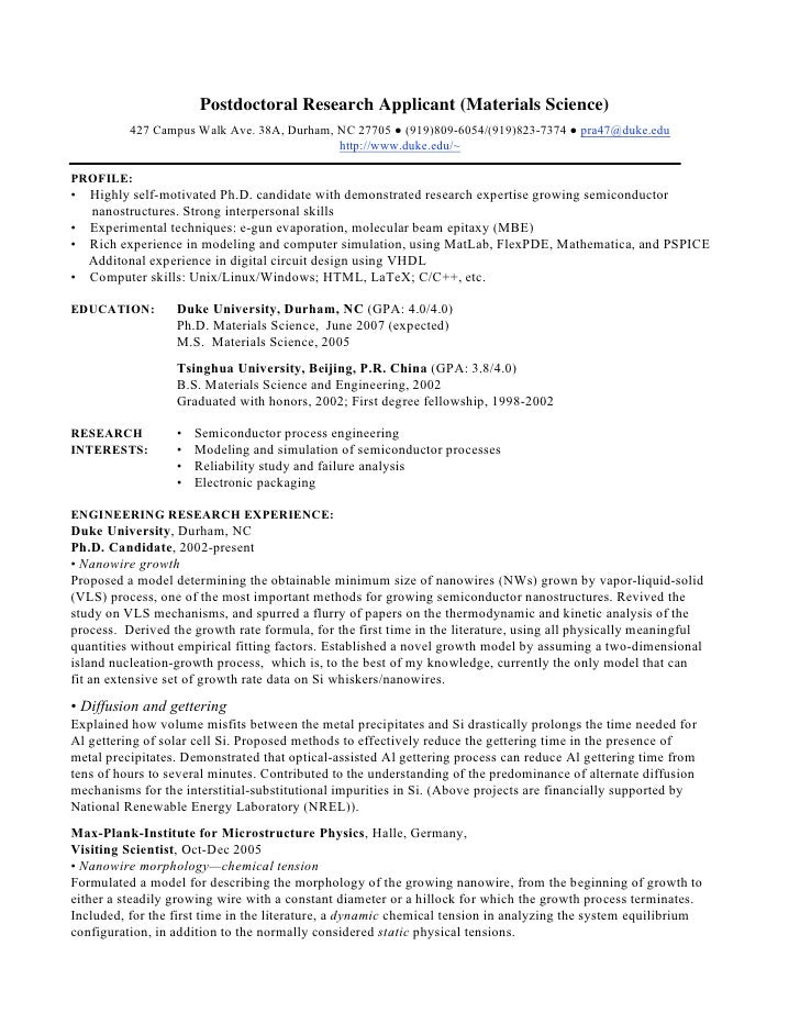 resume phd