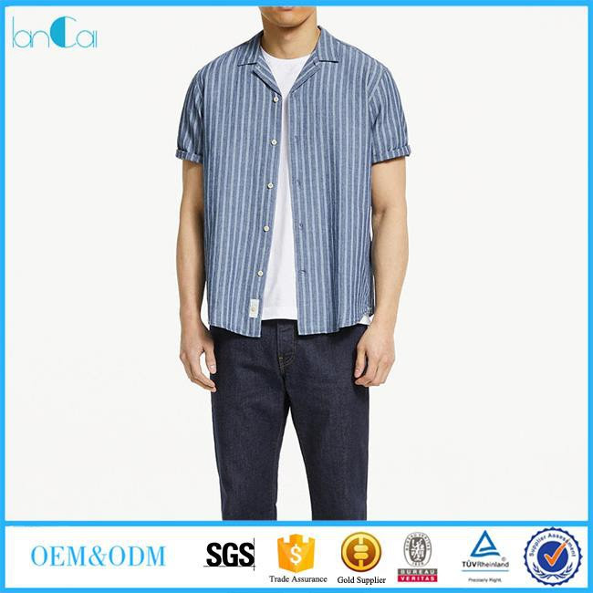 Pakaian tradisional ini bukan pakaian tradisional kaum cina. China Tersuai Linen Lengan Pendek Chambray Shirt Lelaki Pembekal Pengeluar Kilang Lancai