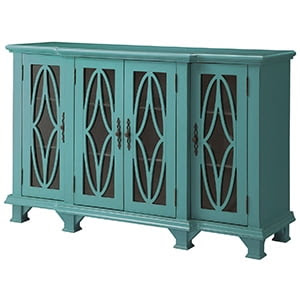 Coastal blue accent cabinet