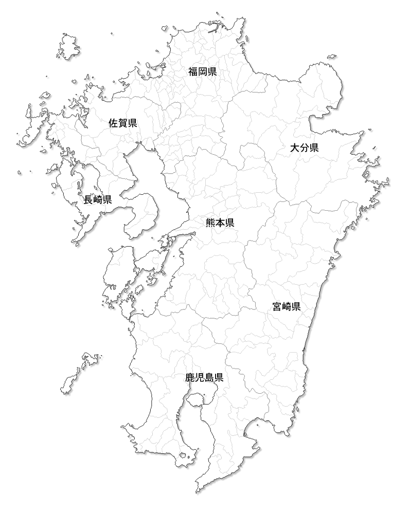 Kasword 九州地図 フリー素材