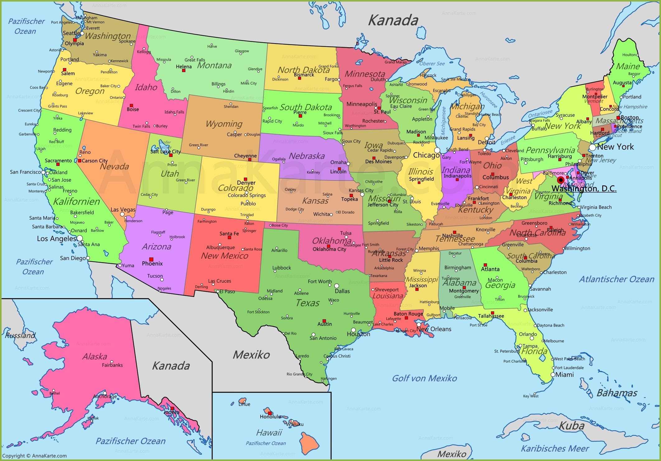  Usa Bundesstaaten  Karte Karte