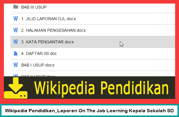 Wikipedia Pendidikan_Laporan dan Lampiran On The Job 