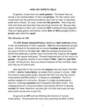 Viral load of hiv in his have to be more 200 copies/cubic millimeter (usually. How Hiv Infects Cells Worksheet For 8th 10th Grade Lesson Planet