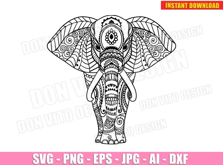 Free Free 159 Layered Elephant Mandala SVG PNG EPS DXF File