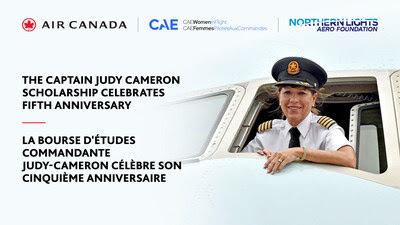 Up to eight young Canadian women studying to become commercial pilots or aircraft maintenance engineers will be awarded scholarships to pursue their training in 2024. Of the eight, four recipients training to be commercial pilots will join the CAE Women in Flight program as ambassadors. (CNW Group/Air Canada)