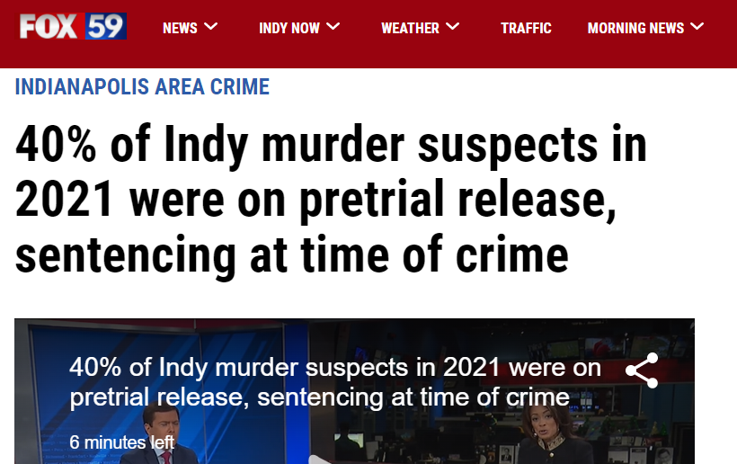 Indianapolis headine describing murders