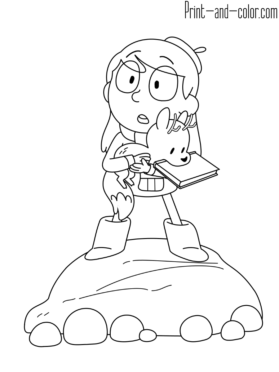 Anime Deer Girl Coloring Pages