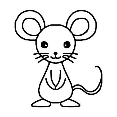 元のねずみどし イラスト 白黒 美しい花の画像