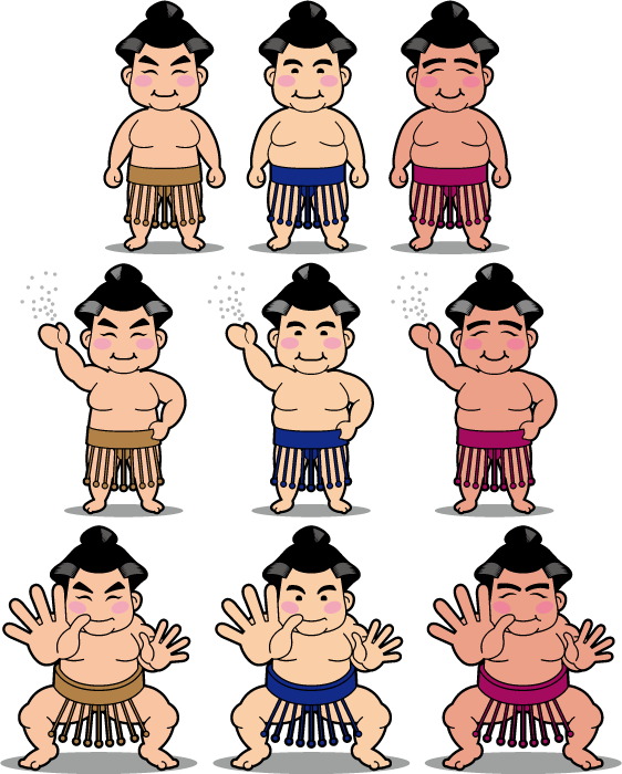 動物画像無料 ラブリーお すもう さん イラスト