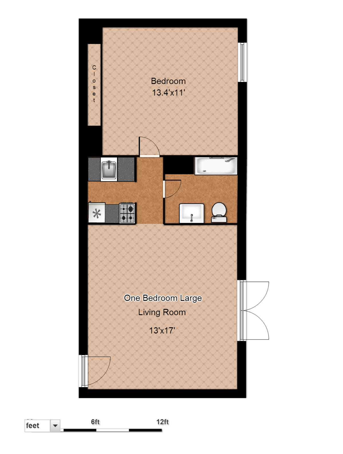 Large 1 Bedroom Apartment Floor Plans - Joeryo ideas
