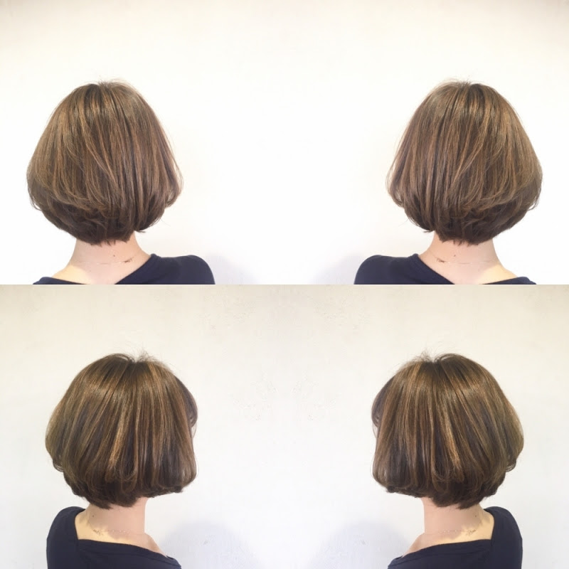 ハイ ライト ショート ボブ 最高のヘアスタイル画像