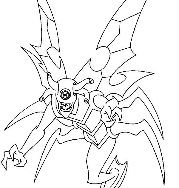 Ben 10 Stinkfly Coloring Pages - Coloring and Drawing