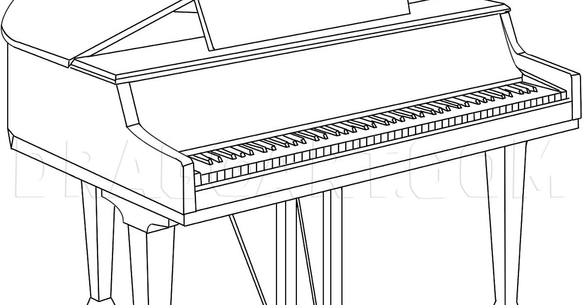 Piano Keyboard Drawing Easy : How do draw a piano keyboard? - Rekor Png