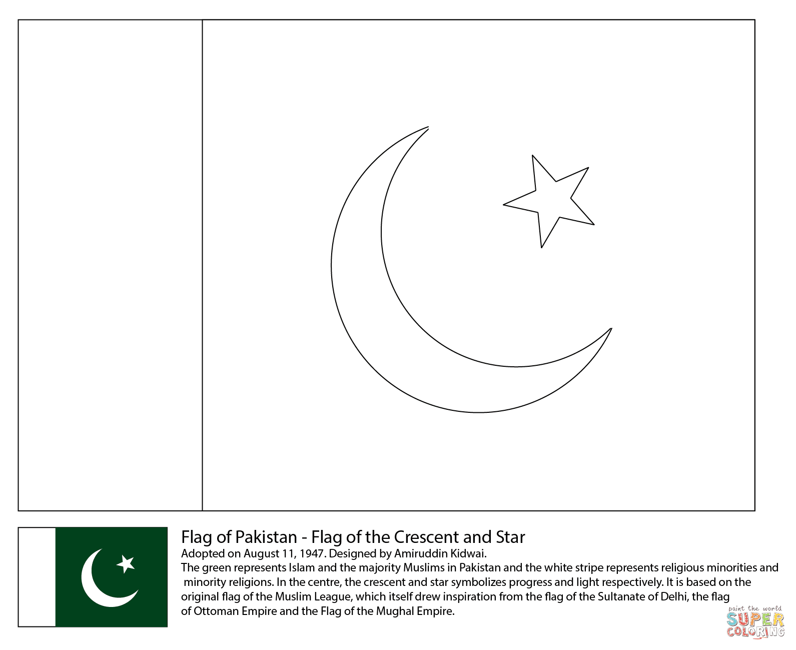 Feel free to print and color from the best 37+ india flag coloring page at getcolorings.com. Flag Of Pakistan Coloring Page Free Printable Coloring Pages