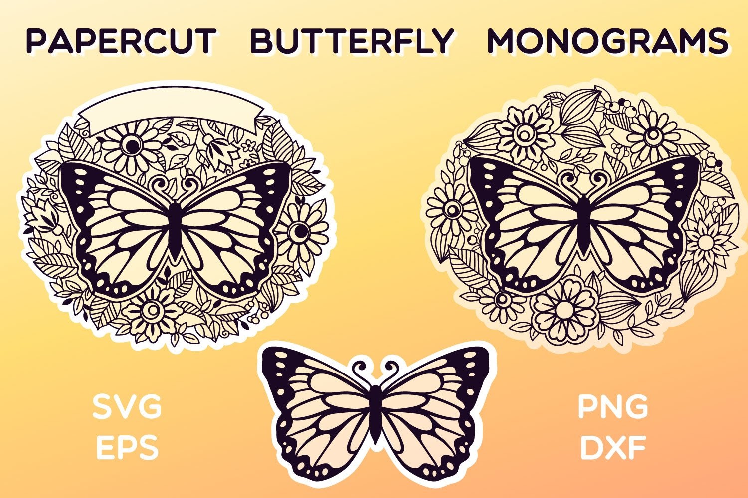 Download 45 Monogram Butterfly Svg Svg Png Eps Dxf