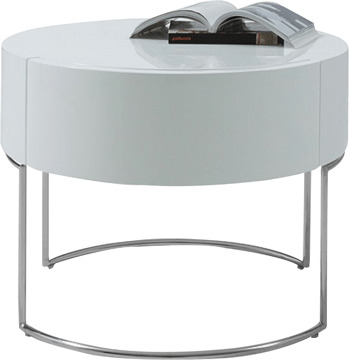 Wide nightstands to reflect your style and inspire your home. Modrest Liv Modern White Round Lacquer Nightstand