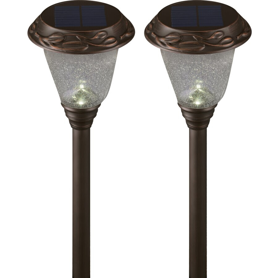 To install a landscape lighting kit, you need to a screwdriver, wire stripper, wire nuts, spade, silicone sealant and a weatherproof outlet cover if one isn't already installed. Portfolio 2 Light Oil Rubbed Bronze Led Path Light Kit In The Path Lights Department At Lowes Com