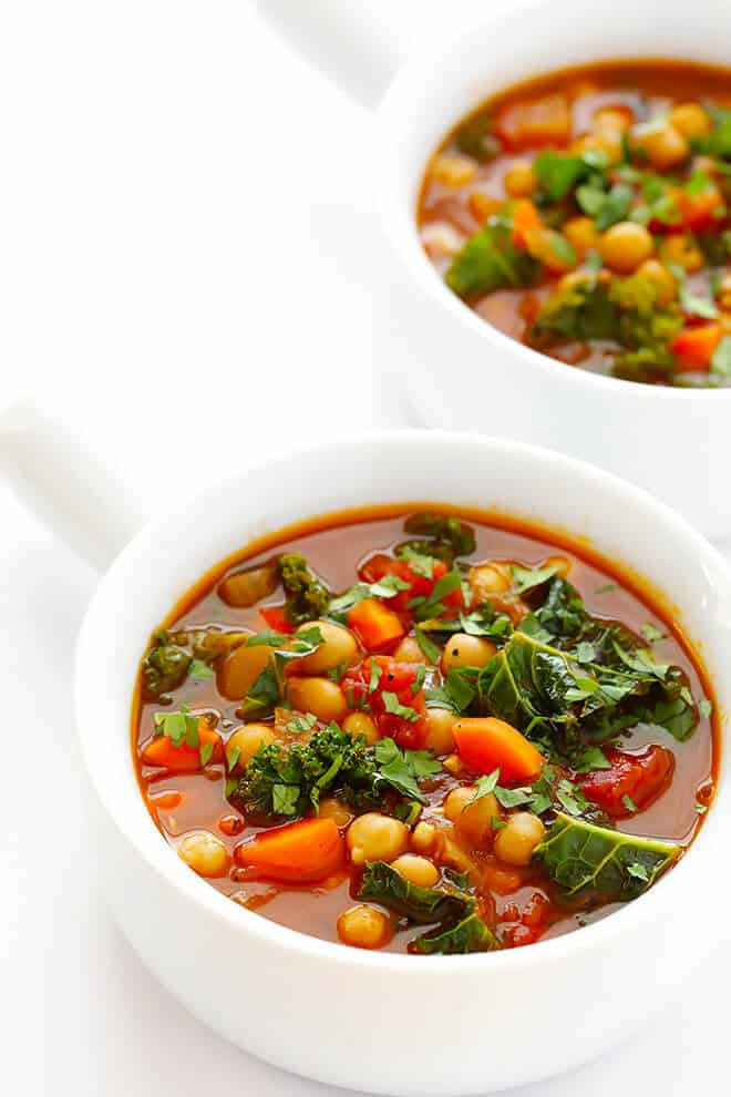 This moroccan chickpea soup recipe is vegan & gluten free! 20 Minute Moroccan Chickpea Soup Gimme Some Oven