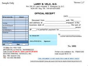 official receipt sample master of template document